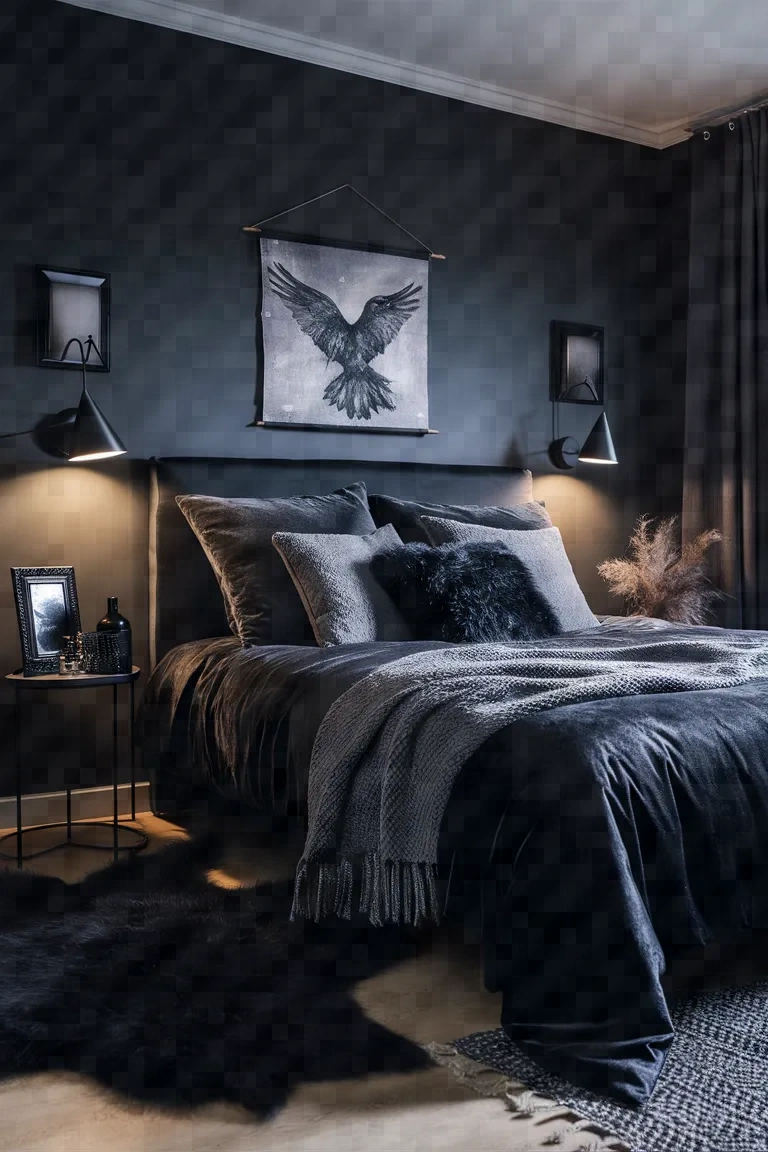 11. Cozy Raven Bedroom Ambiente