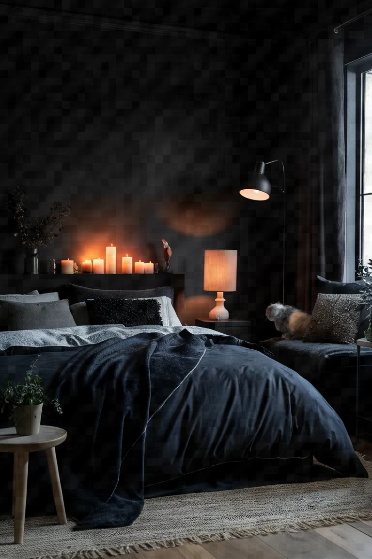 12. Soft Black Glow Room Style