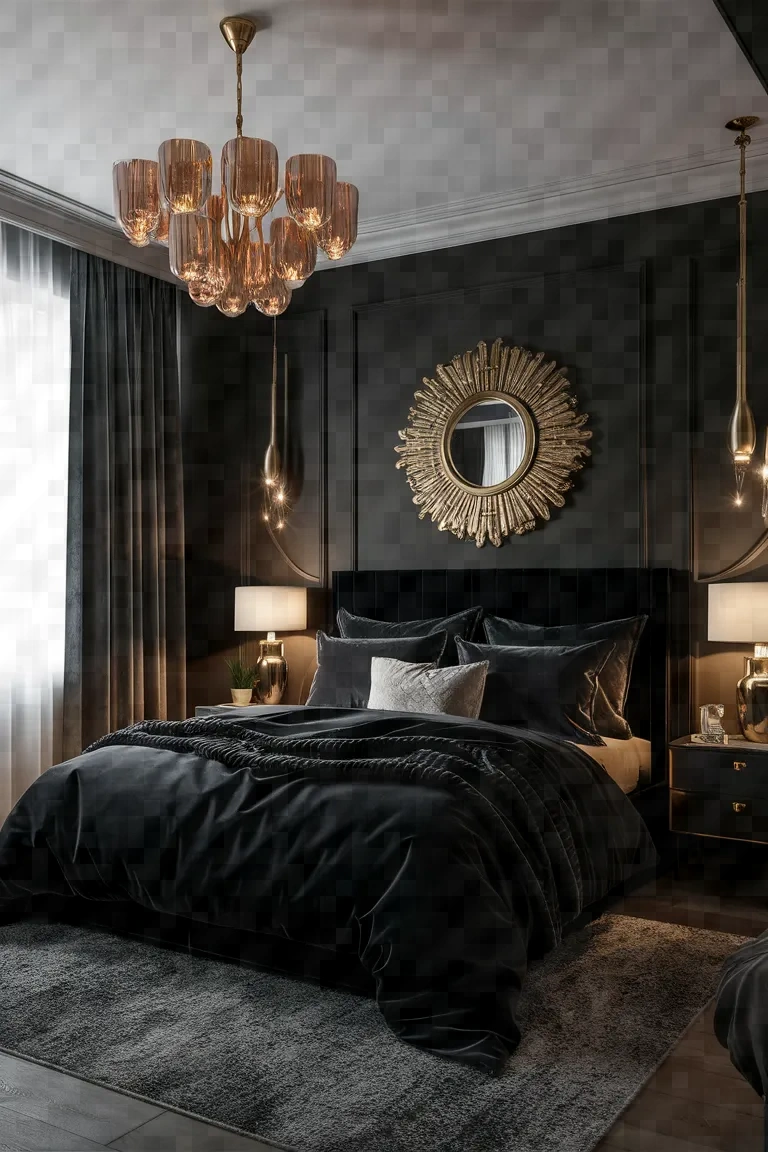 13. Luxurious Haven Best Black Bedroom Decor Ideas