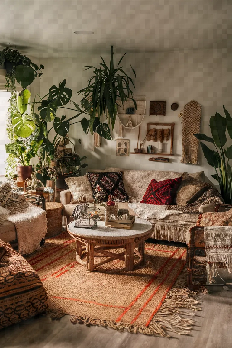 14. Chic Bohemian Living Room