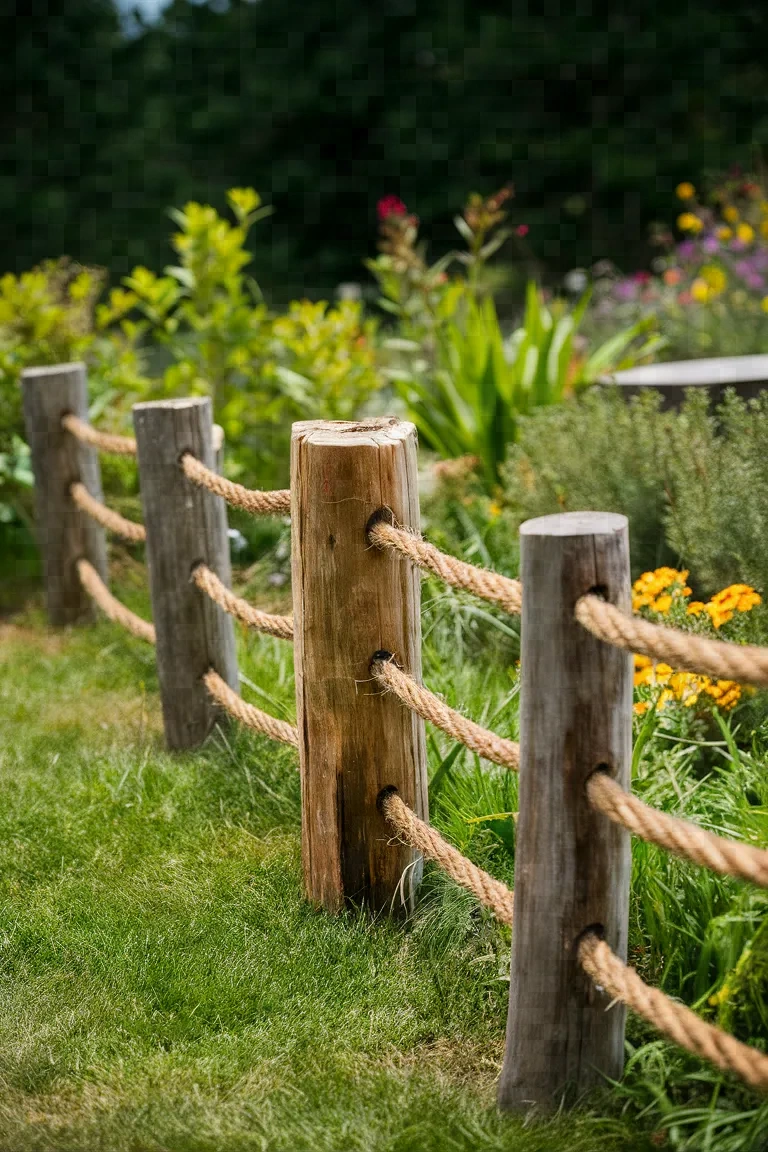 14. DIY Rope Fence