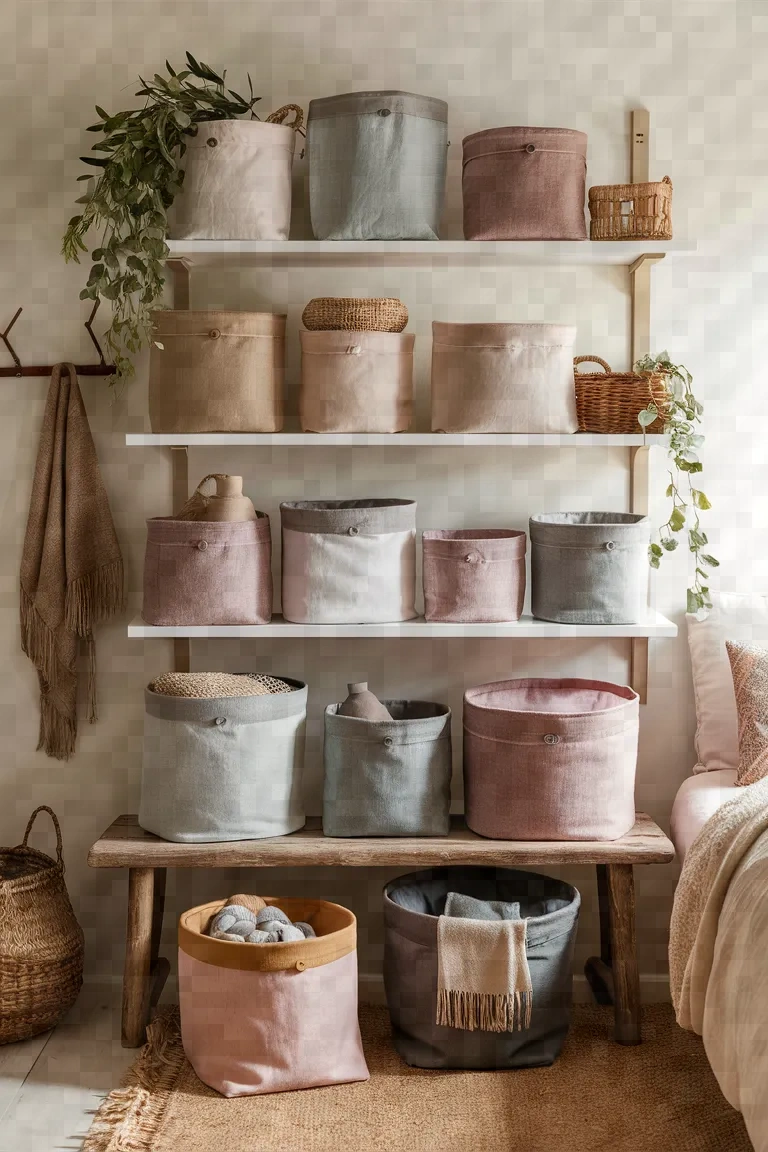 15. Fabric Storage Bins