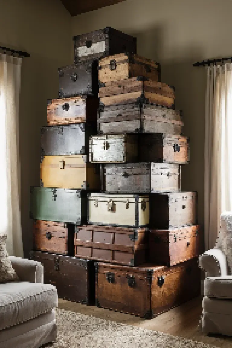 25. Stacked Storage Trunks