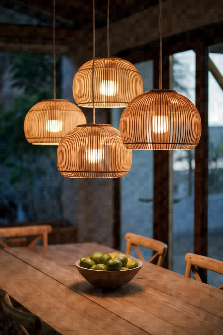 4. Bamboo Pendant Light