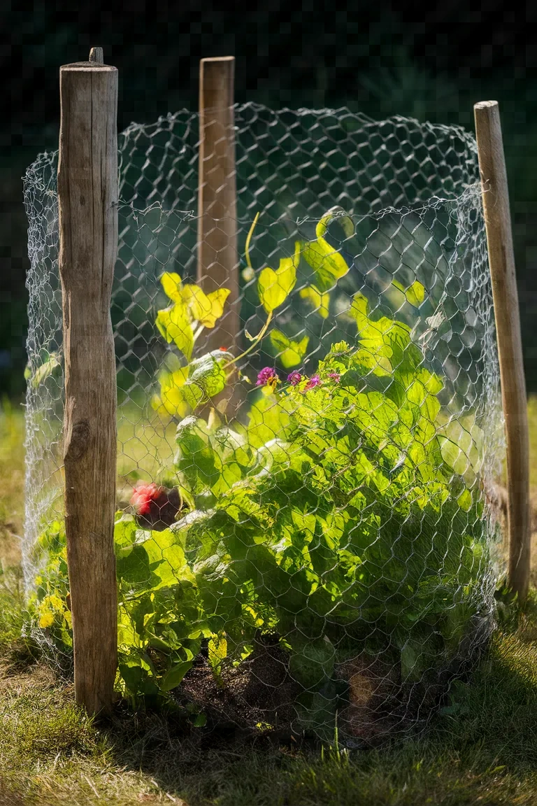 4. Chicken Wire Garden Fence