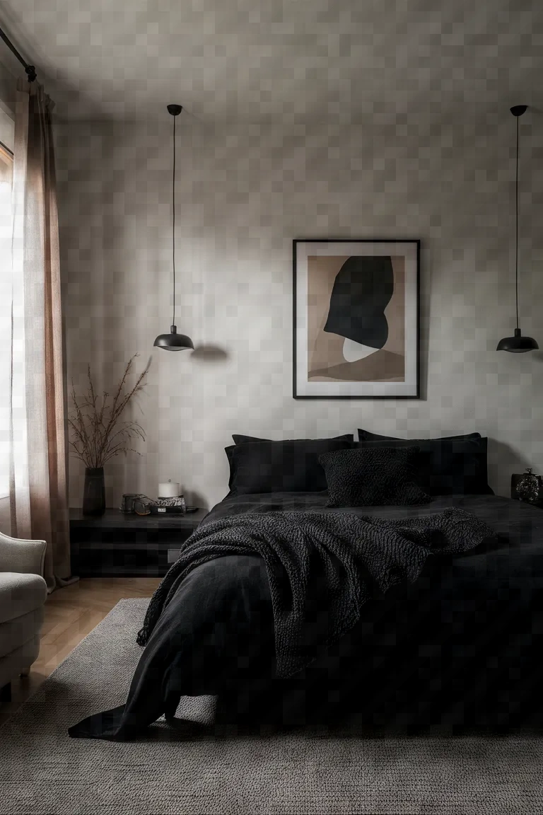 4. Minimalist Retreat Best Black Bedroom Decor Ideas