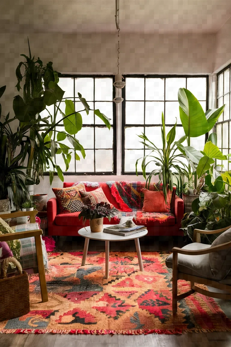 5. Modern Bohemian Living Room