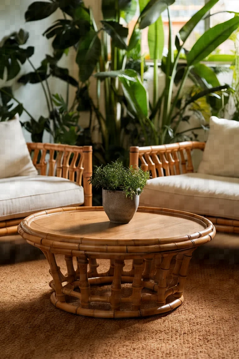 6. Bamboo Coffee Table