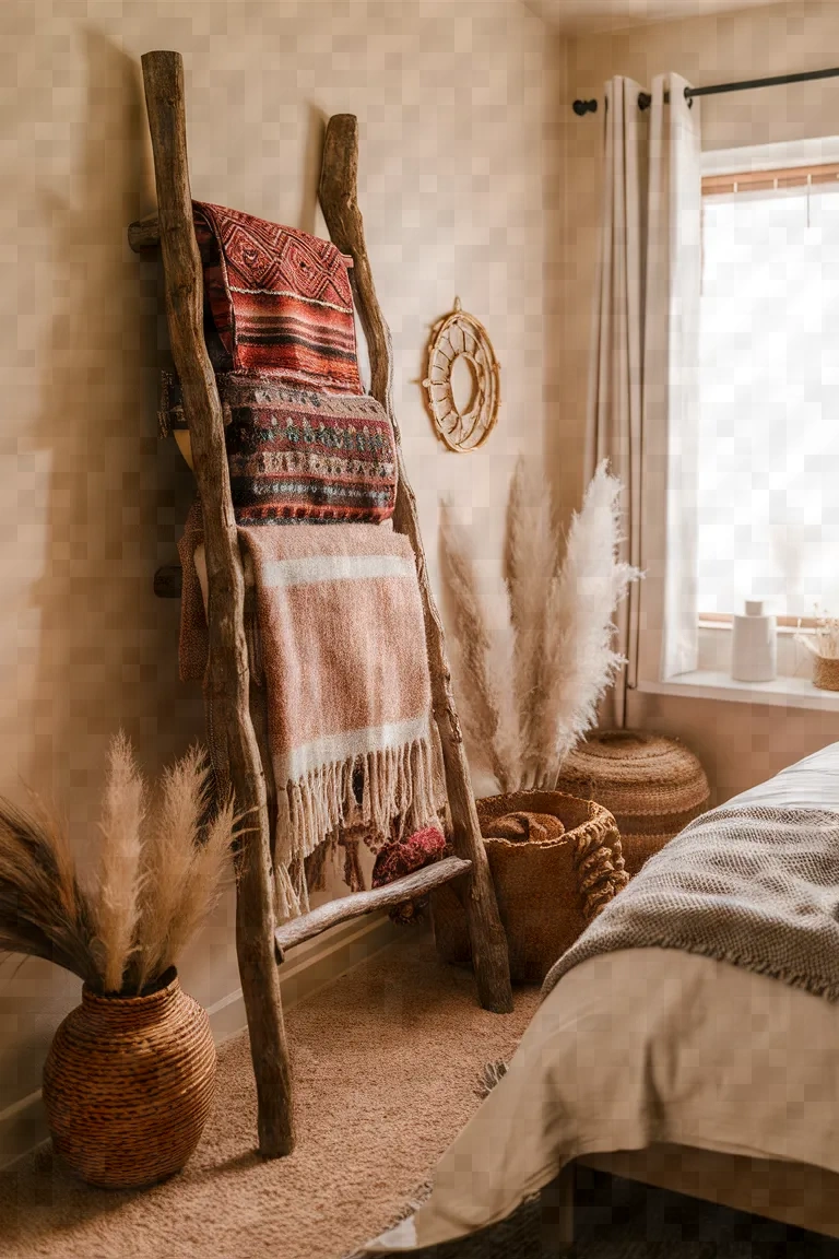 6. Boho Blanket Ladder