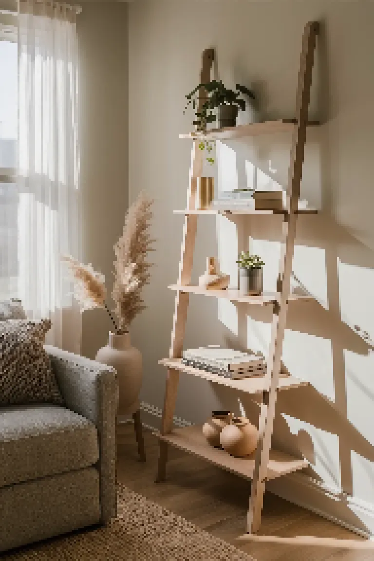 6. Ladder-style Shelving