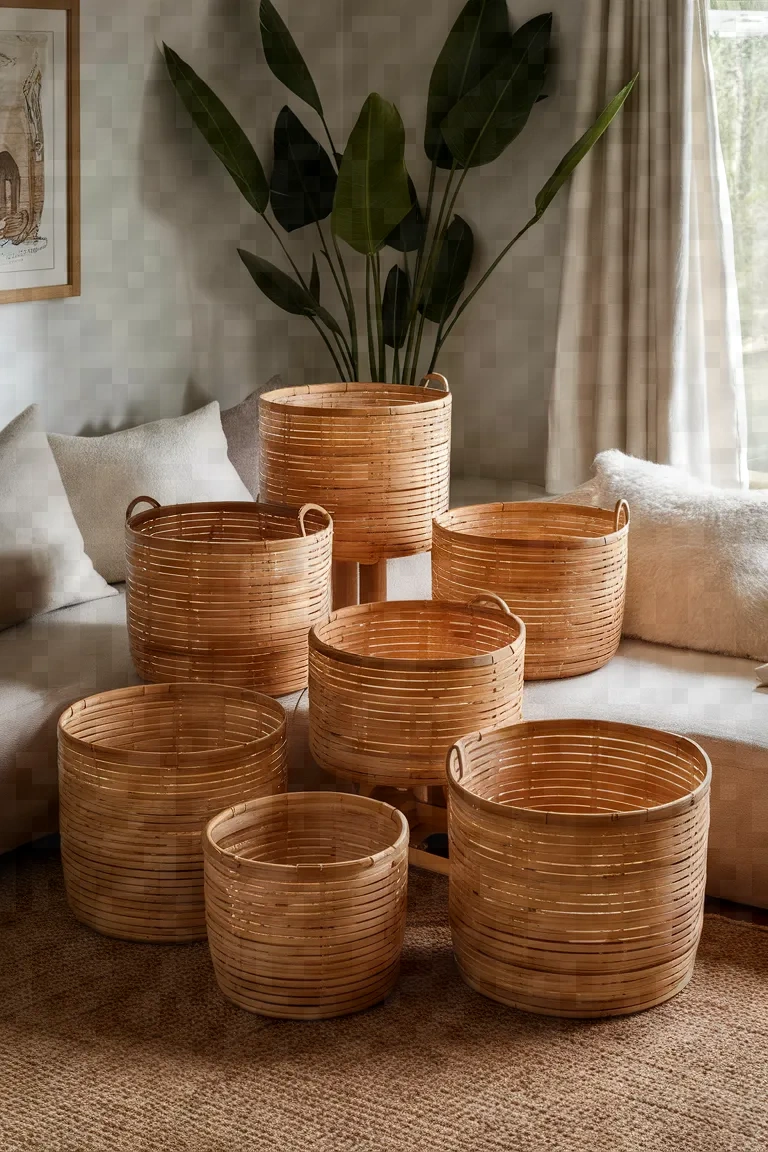 7. Bamboo Storage Basket