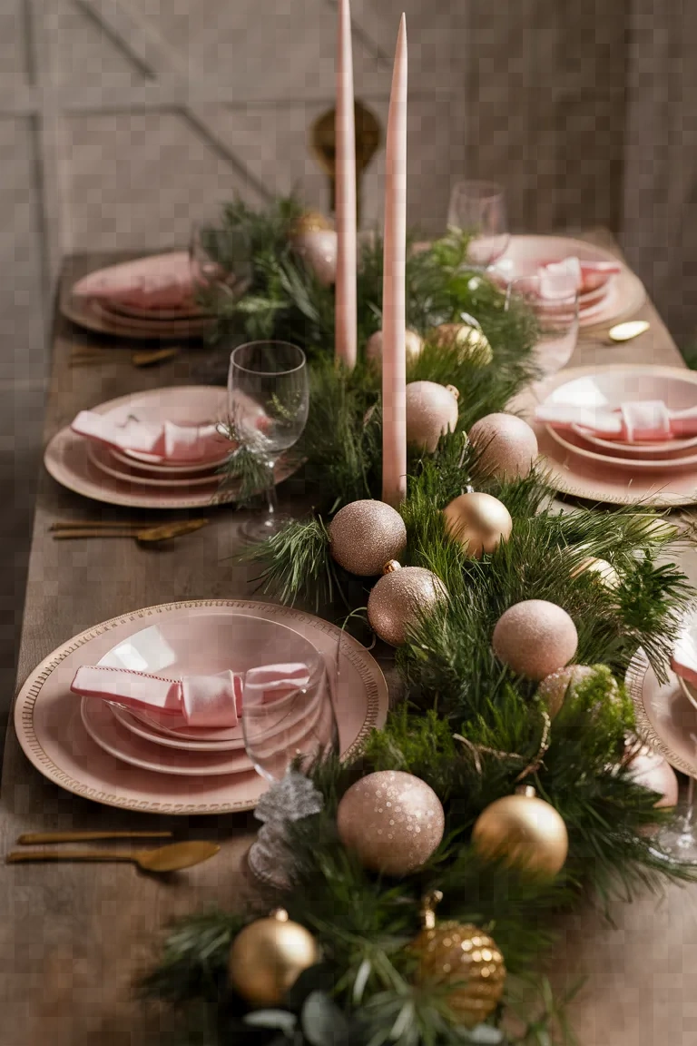 7. Blush Pink and Gold Garland Glamour