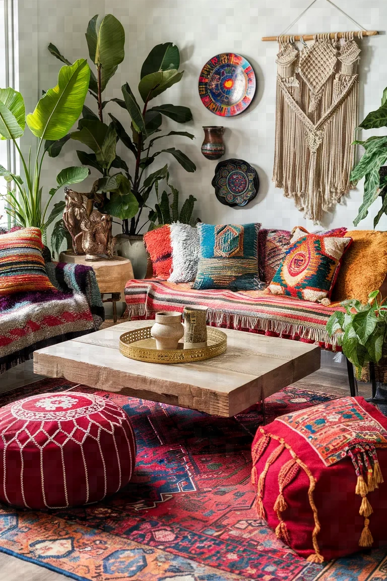 9. Global Bohemian Living Room