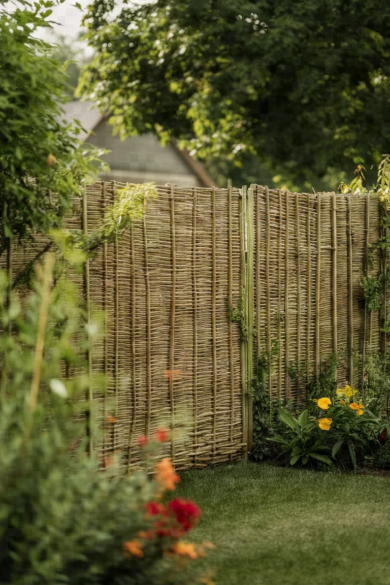 9. Woven Willow Fence