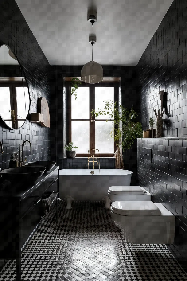 10. Chic Matte Black Bathroom Ideas