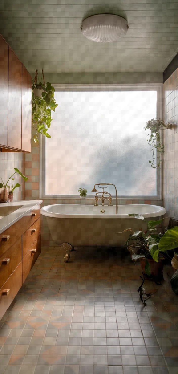 1. Mid-Century Modern Bathroom
