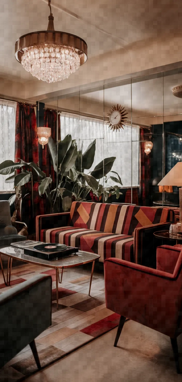 10. Retro Glam Living Room