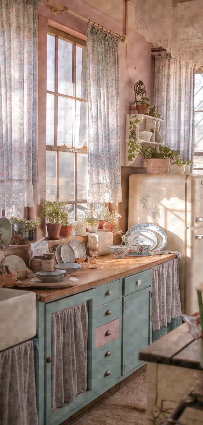 10. Shabby Chic Retro Kitchen