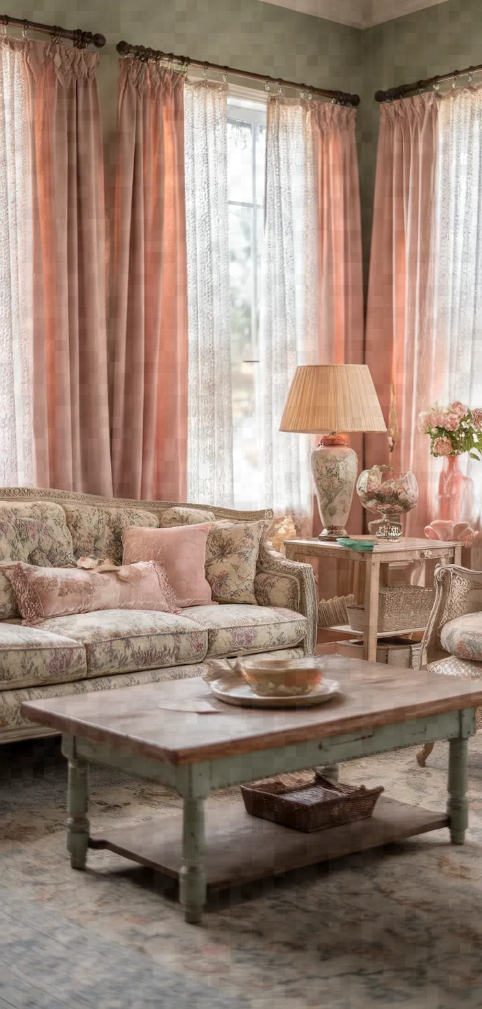 11. Shabby Chic Retro Living Room
