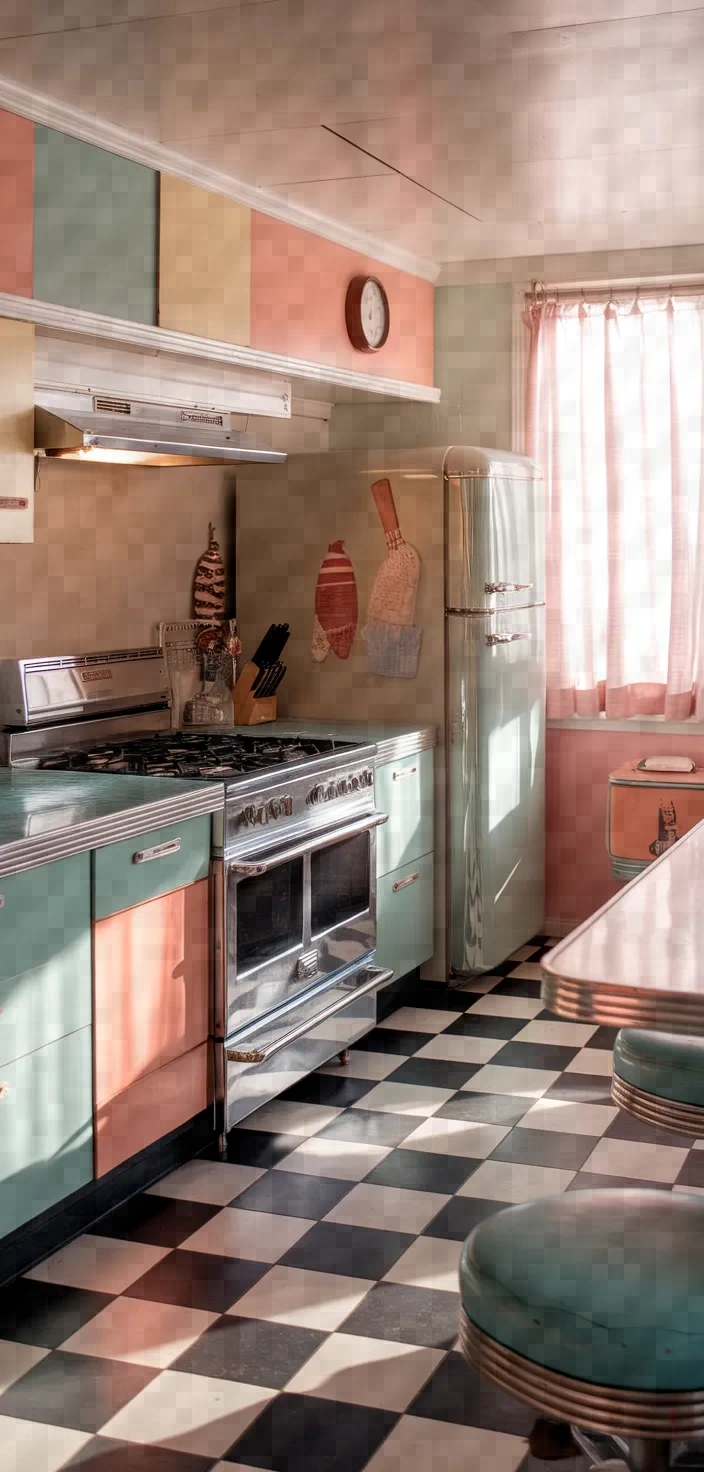 15. Chrome and Formica Kitchen
