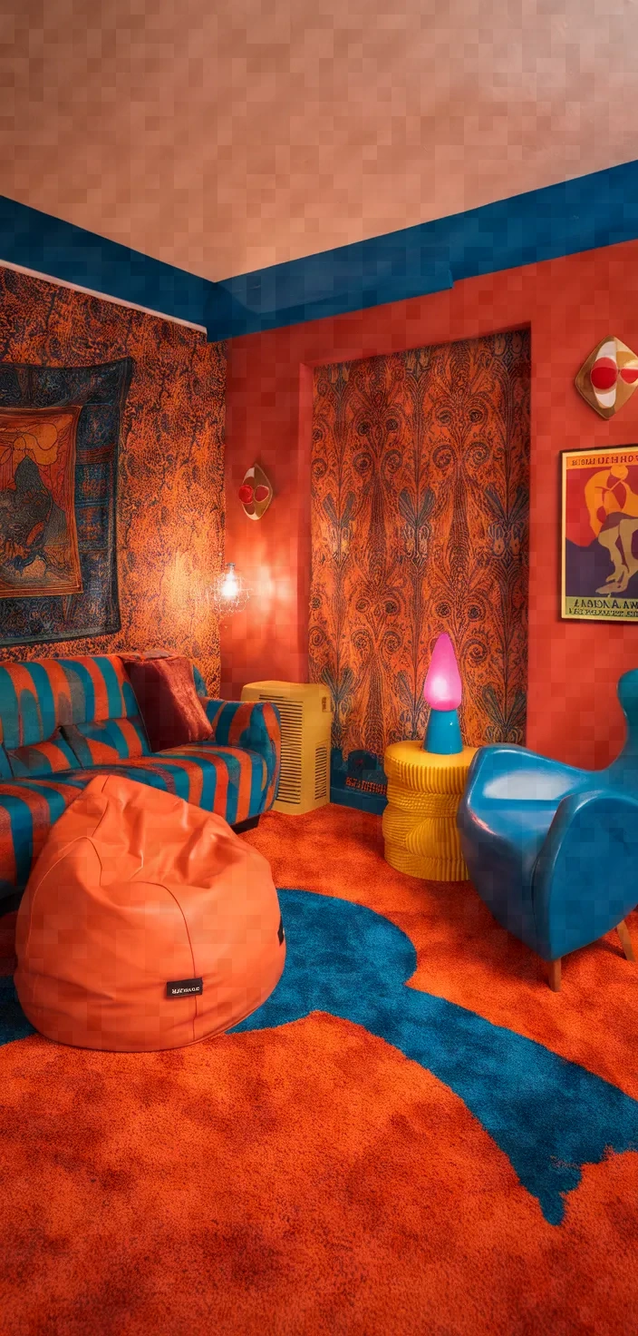 16. Psychedelic 60s Living Room