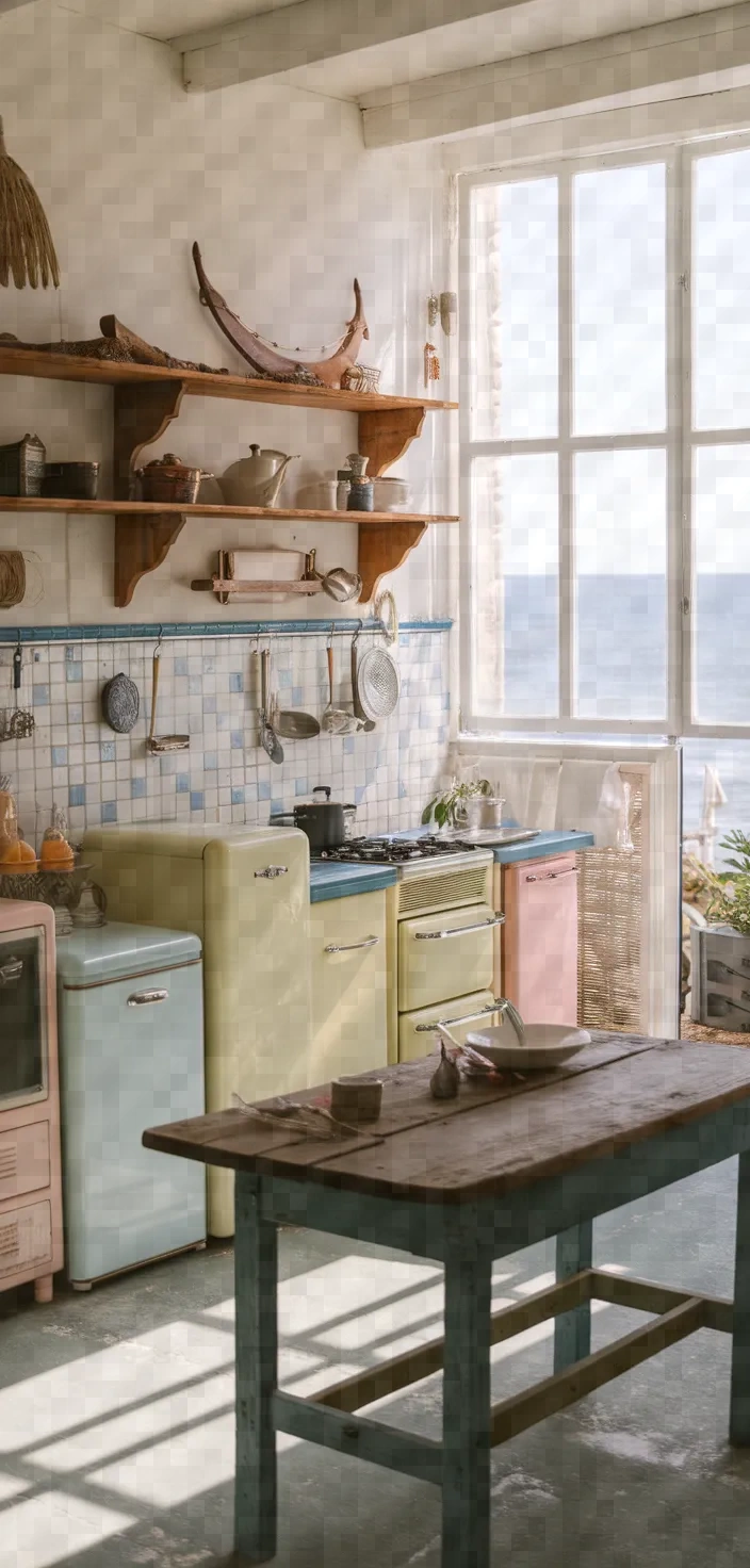16. Vintage Coastal Kitchen