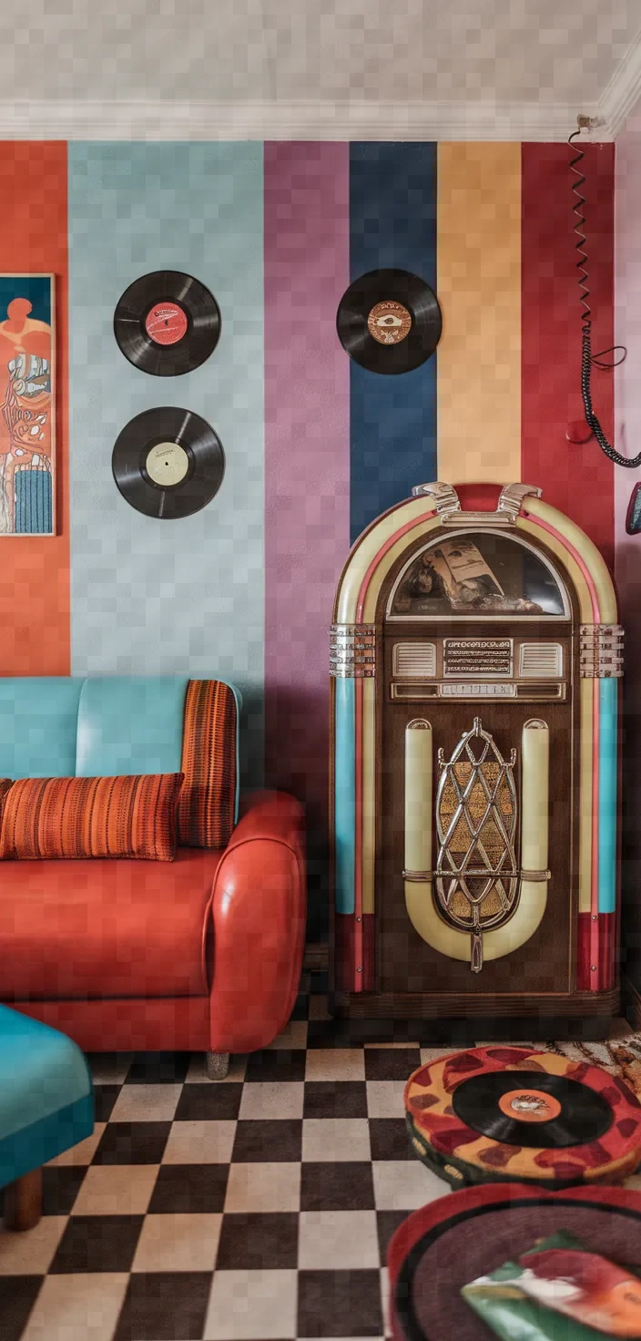 18. Rockabilly Retro Living Room