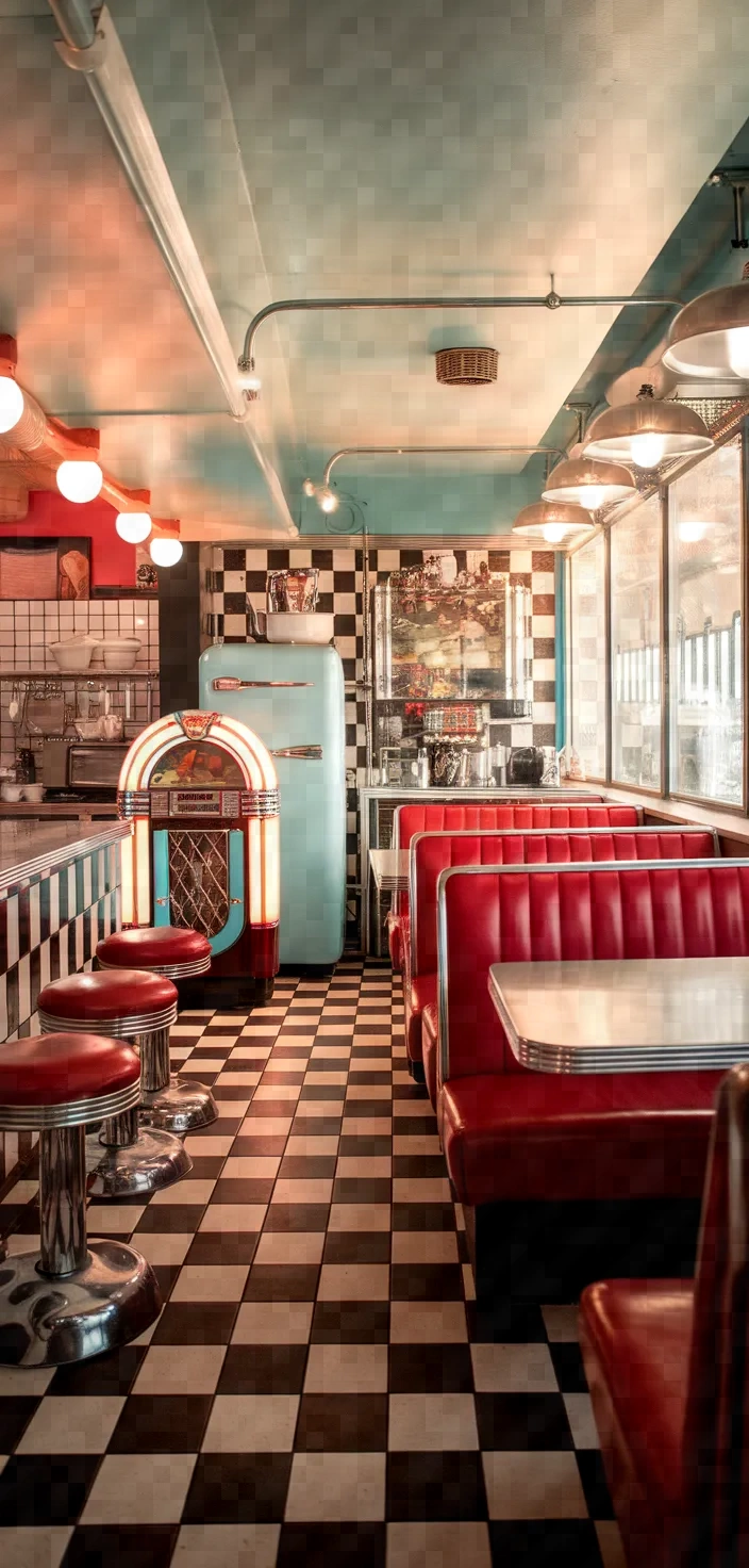 2. Diner Style Kitchen