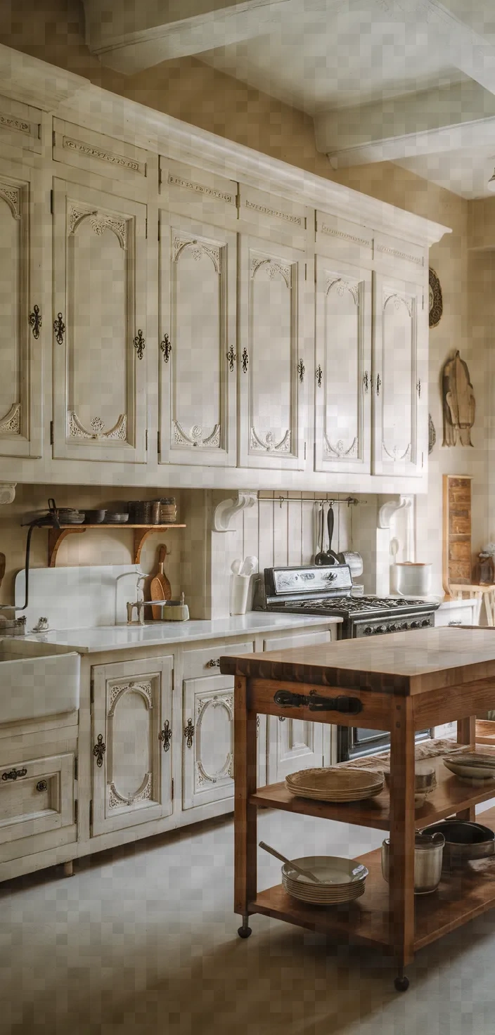 20. Classic Antique White Cabinets