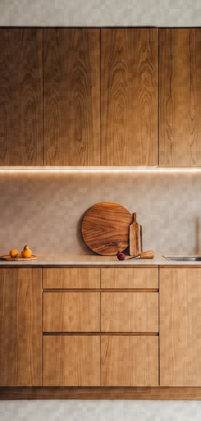 20. Minimalist Honey Oak Cabinets
