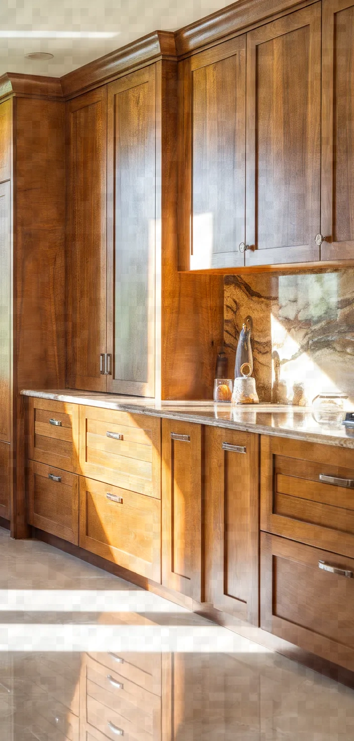 23. Chisel-edged Honey Oak Cabinets