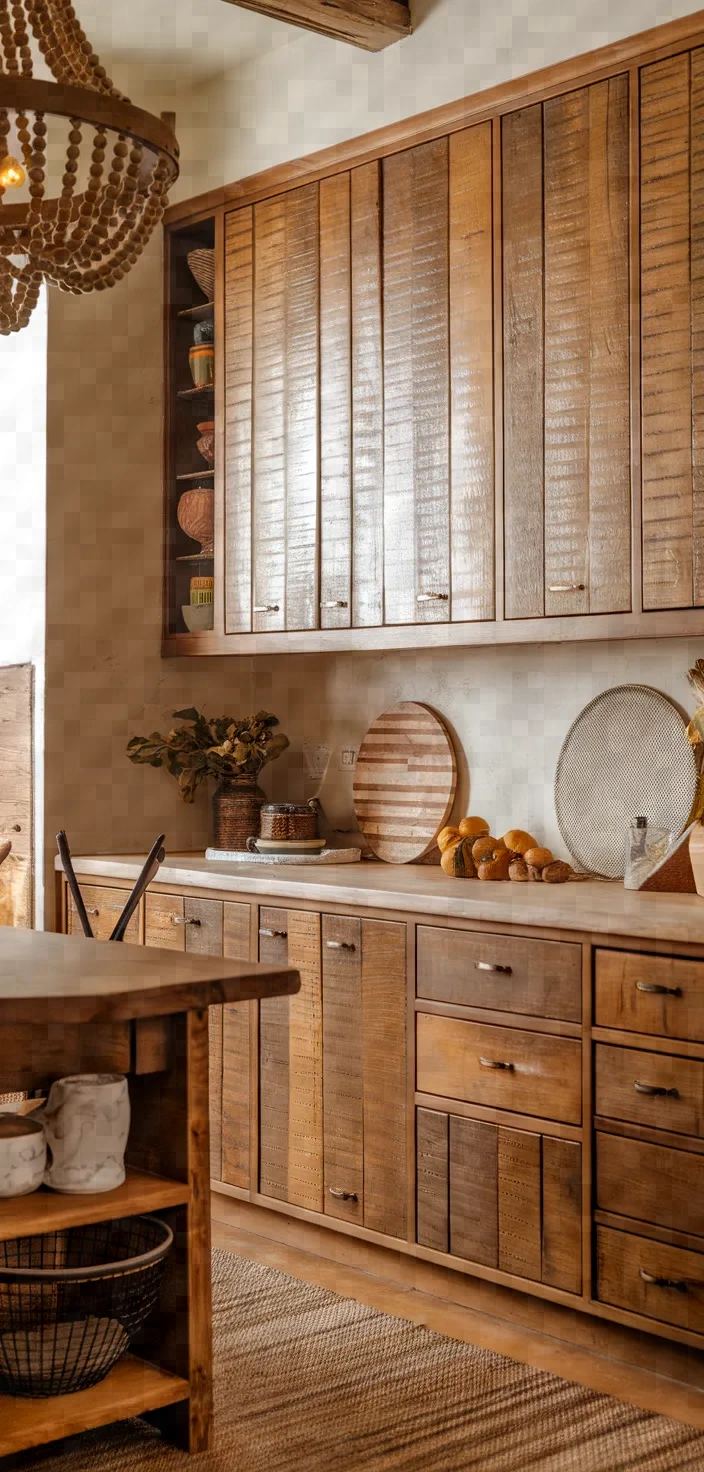 25. Bohemian Honey Oak Cabinets