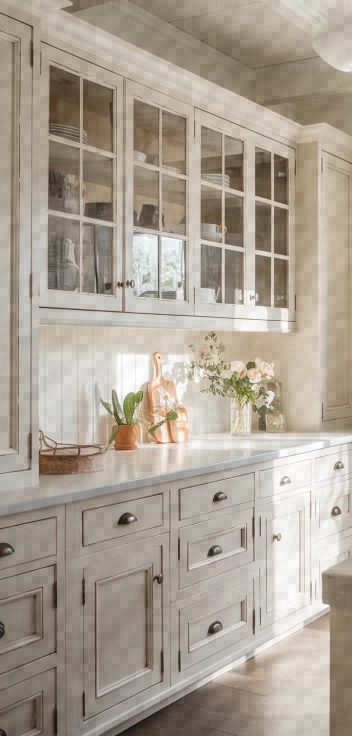 26. Contemporary Antique White Cabinets