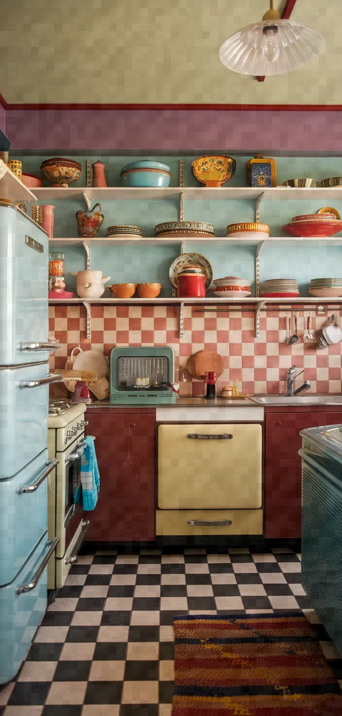 26. Retro Eclectic Kitchen