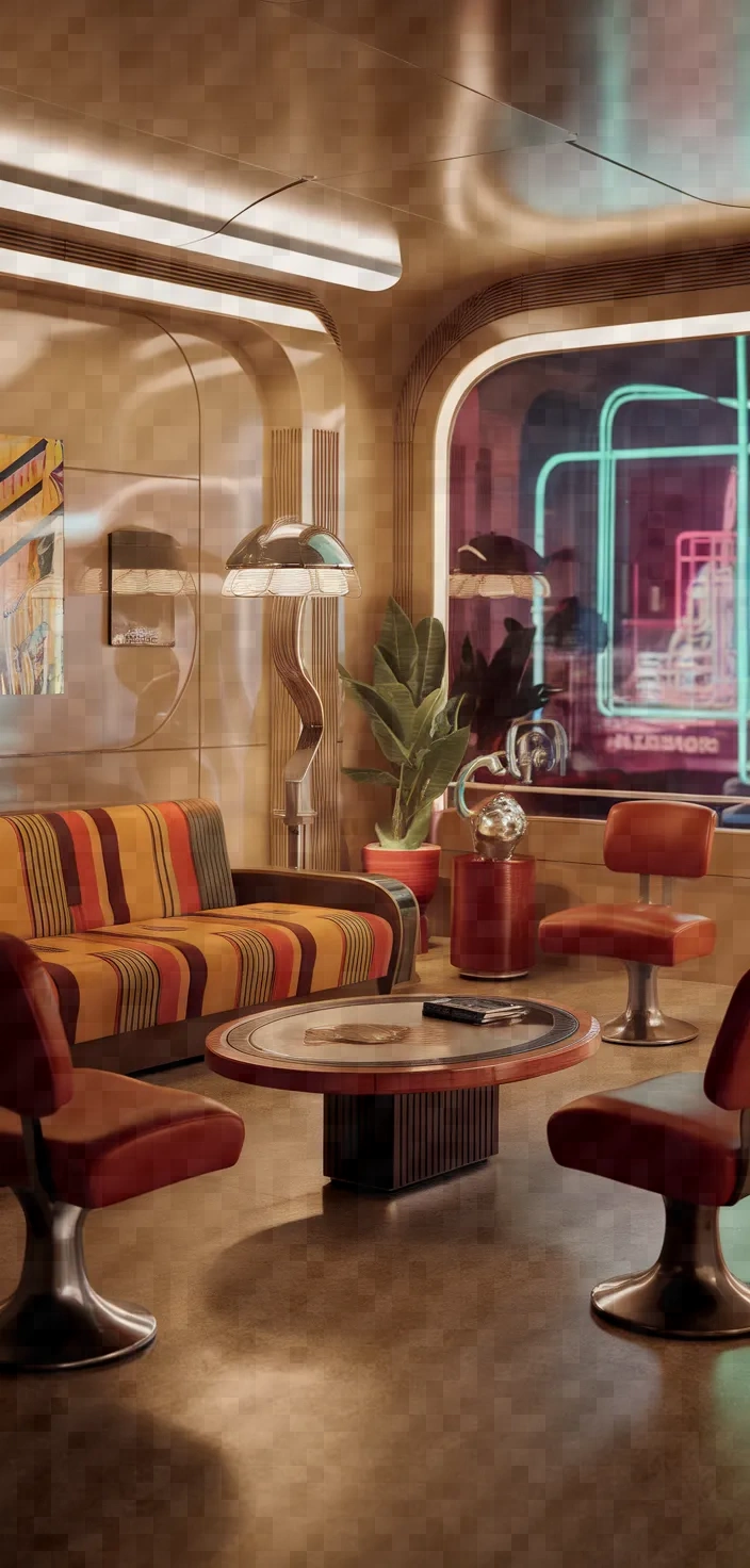 27. Retro Futurism Living Room