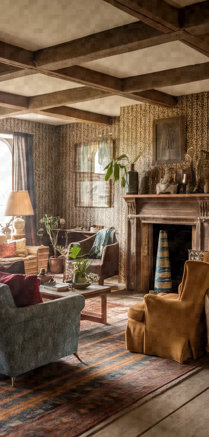 28. Retro Farmhouse Living Room