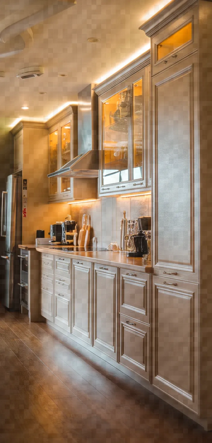 3. Beige Raised Panel Cabinets