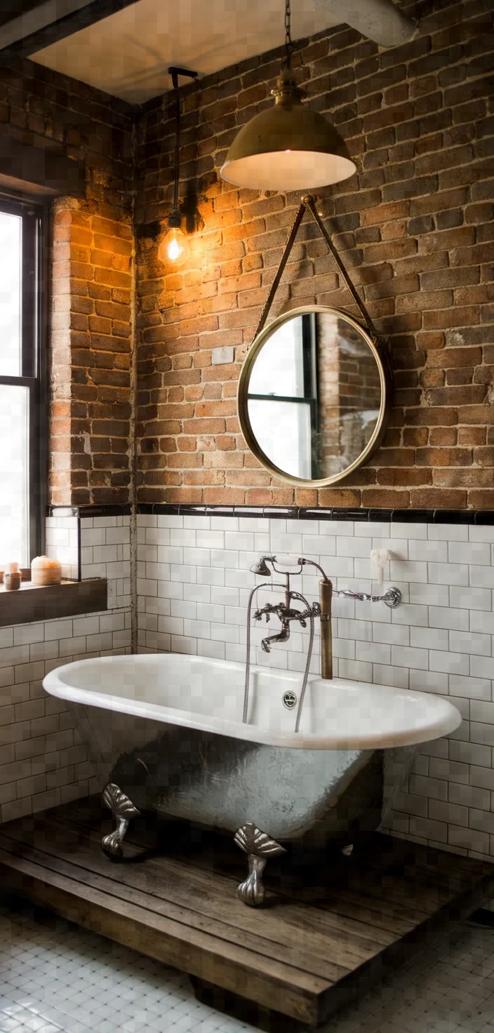 4. Industrial Retro Bathroom