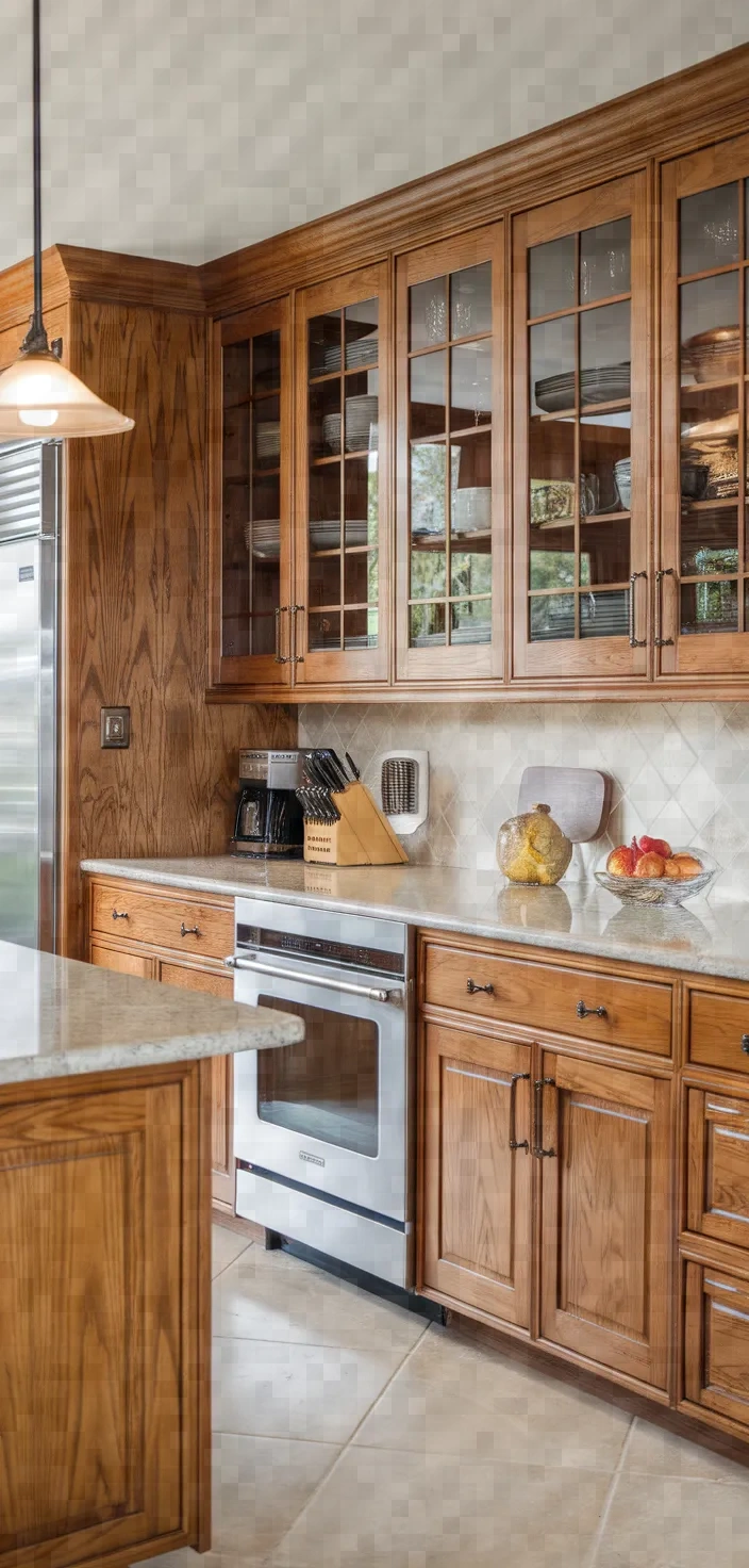 4. Mission Style Honey Oak Cabinets