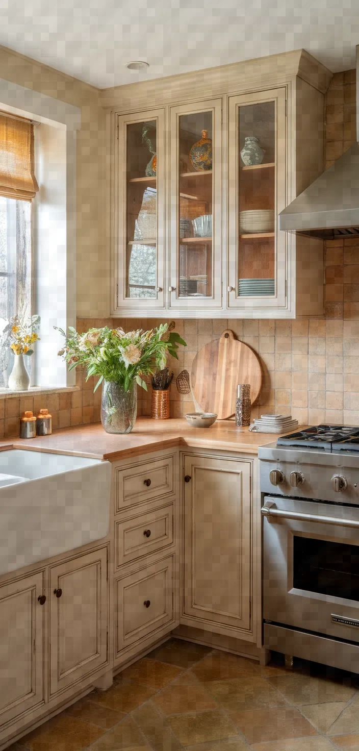 4. Traditional Beige Cabinets