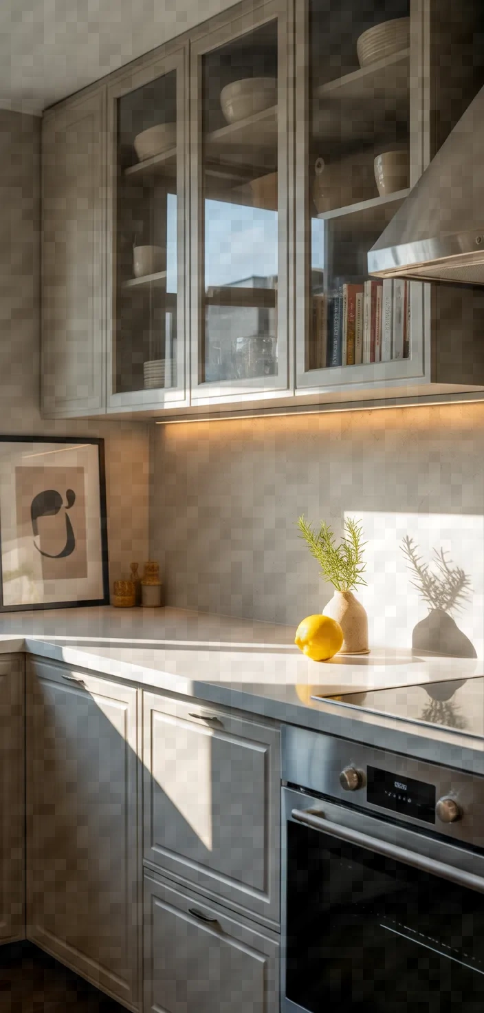 6. Glass-Front Light Gray