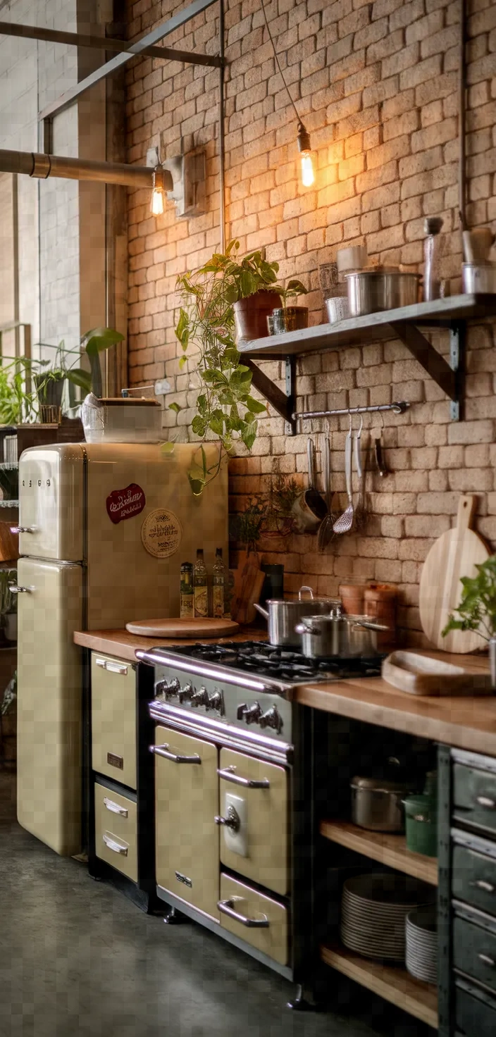 6. Industrial Retro Kitchen