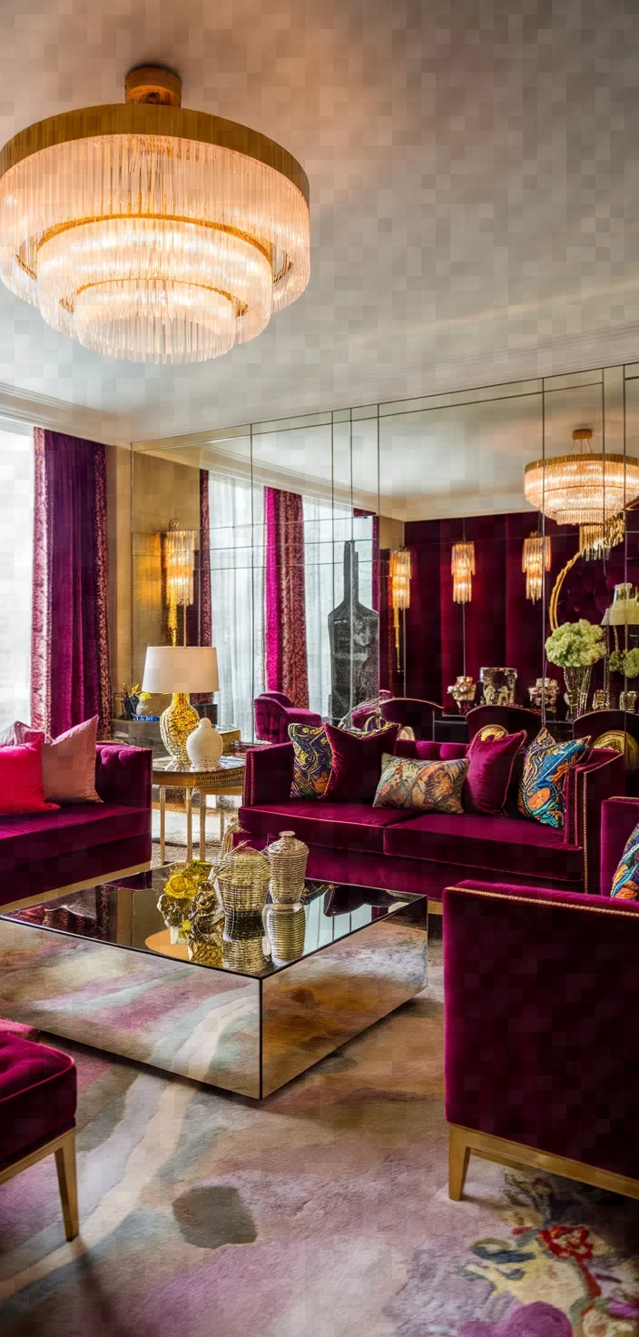 7. Hollywood Regency Living Room