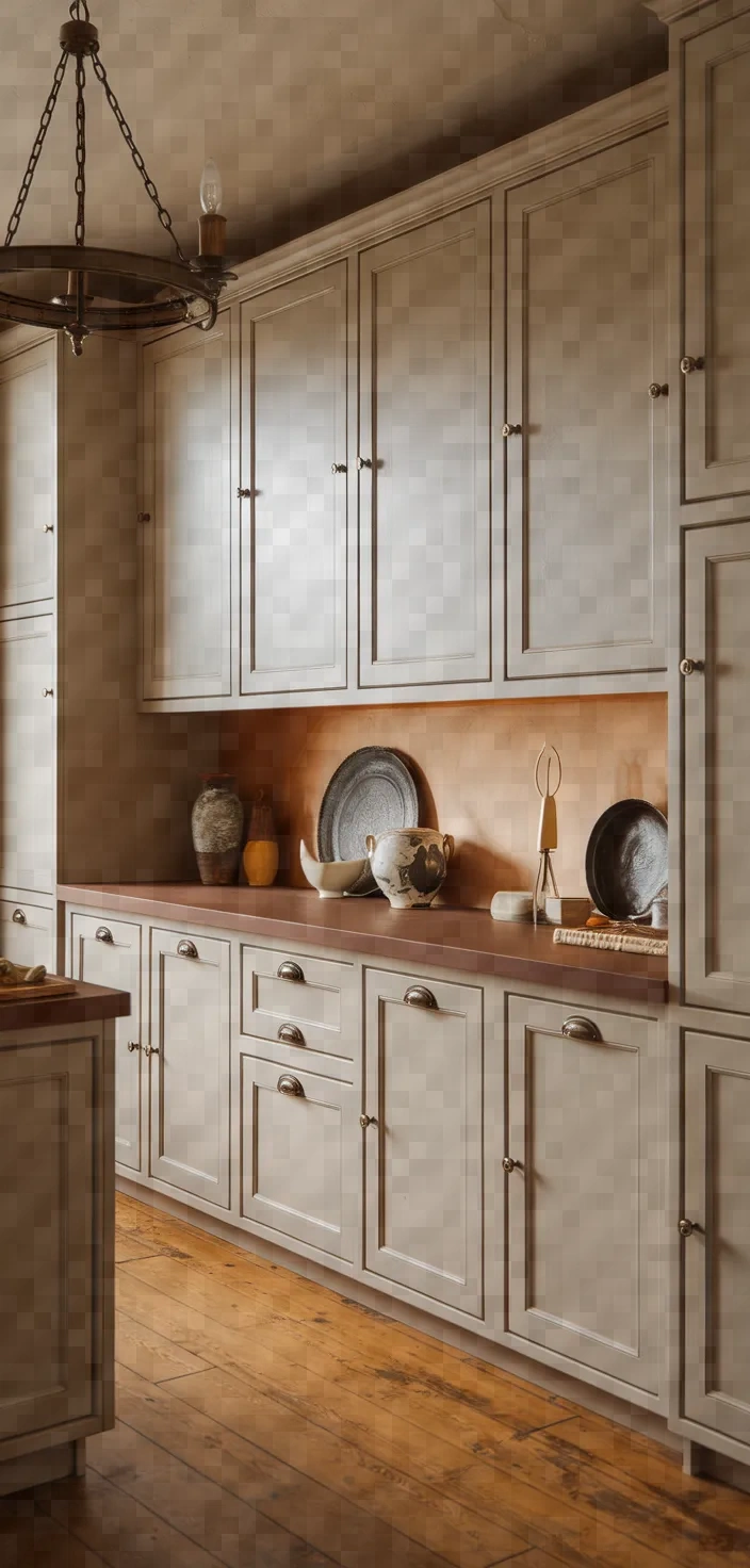 7. Inset Antique White Cabinets
