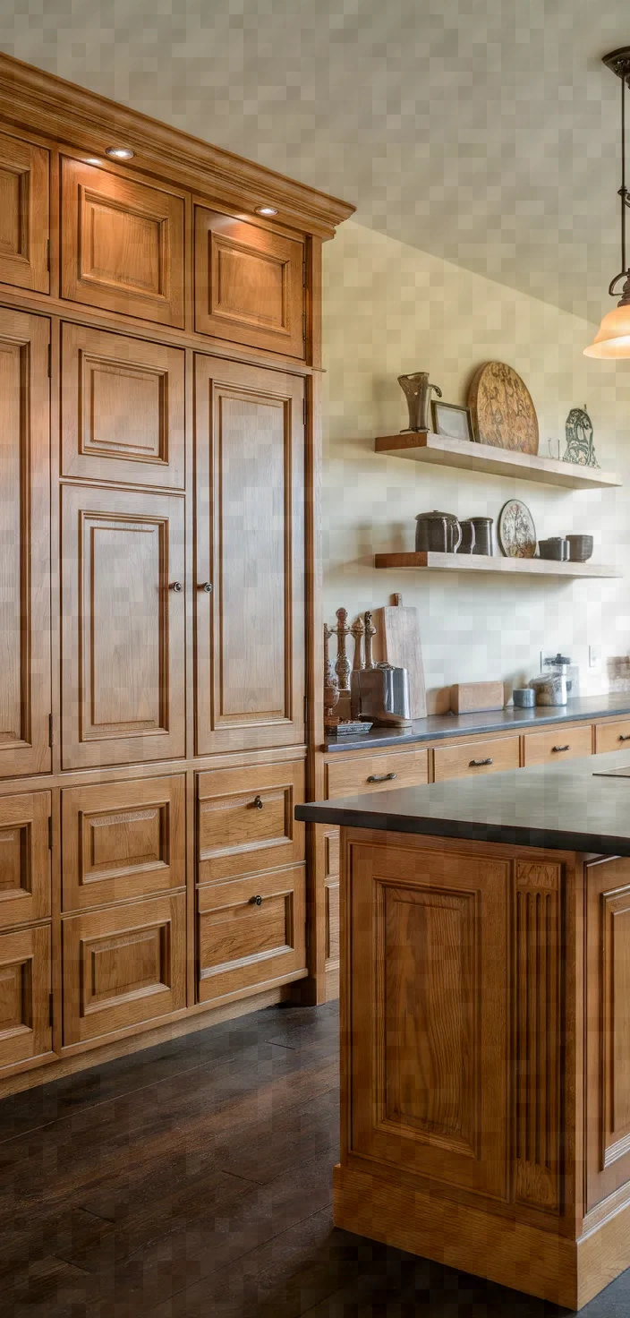 7. Traditional Honey Oak Cabinets