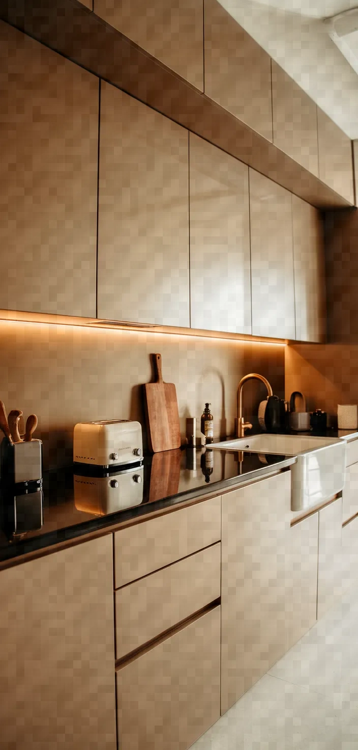 9. Modern Beige Cabinets