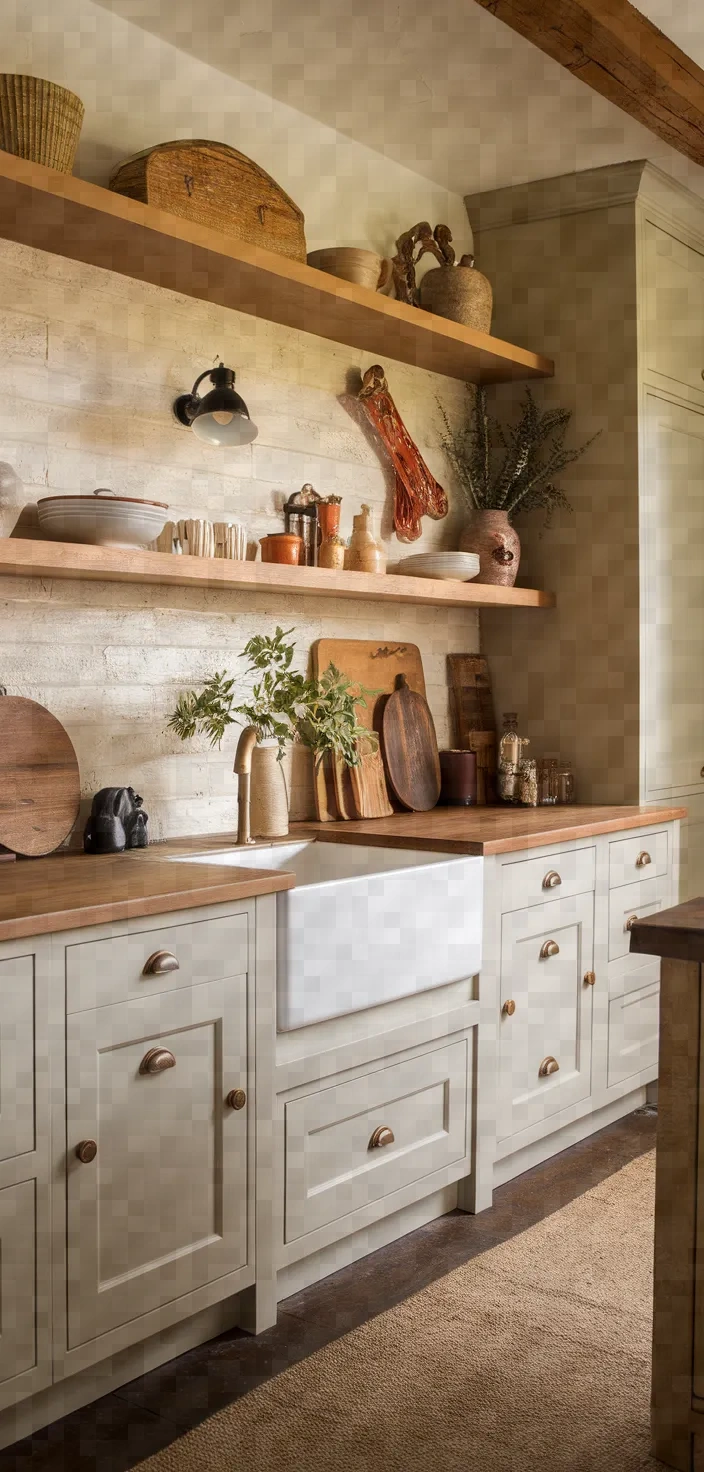 9. Slab Antique White Cabinets